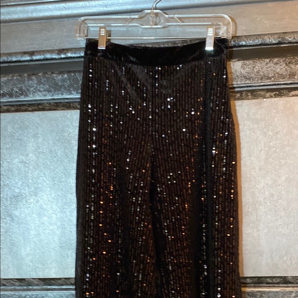 River Island Pants - Sequin Black Pants